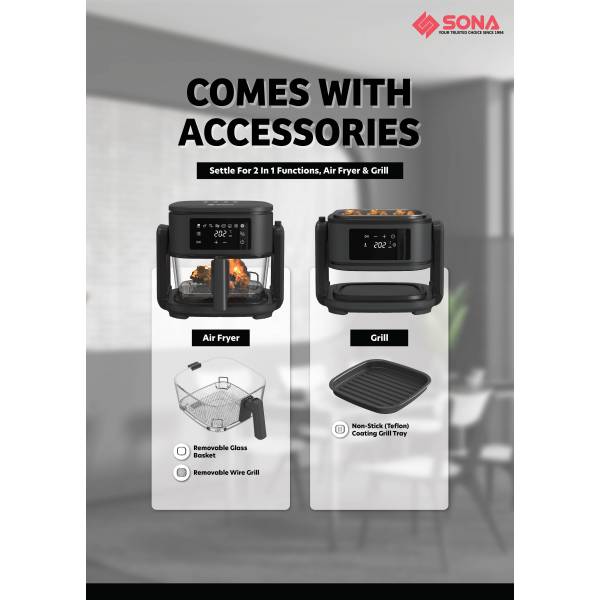 SONA SFRG 2773 Digital Air Fryer Grill