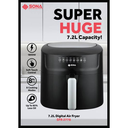 SONA SFR 2778 Digital Air Fryer 7.2L