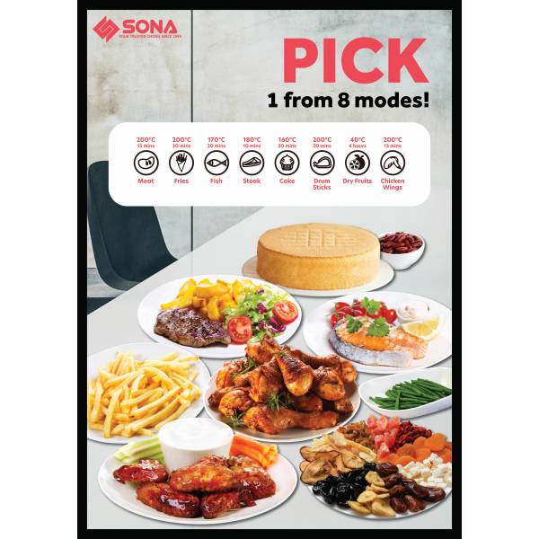 SONA SFR 2778 Digital Air Fryer 7.2L