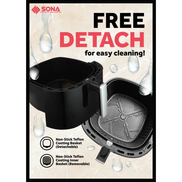 SONA SFR 2778 Digital Air Fryer 7.2L