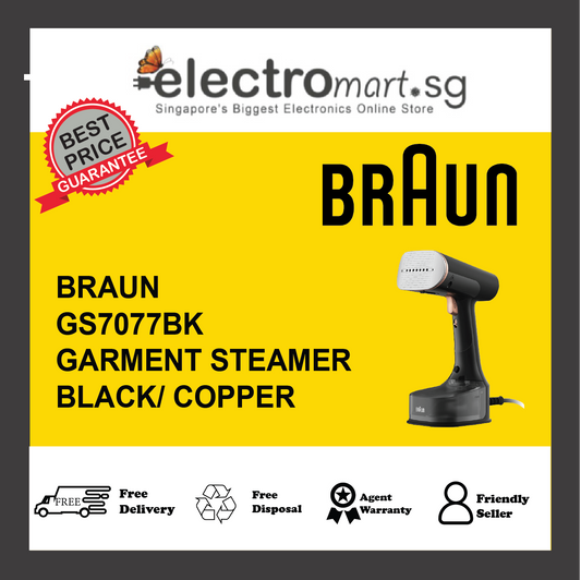 BRAUN GS7077BK QuickStyle 7 Garment steamer GS 7077 Black/copper