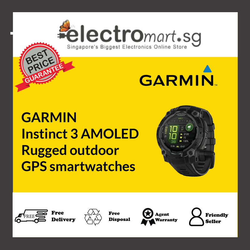 GARMIN Instinct 3 AMOLED Rugged outdoor GPS smartwatches