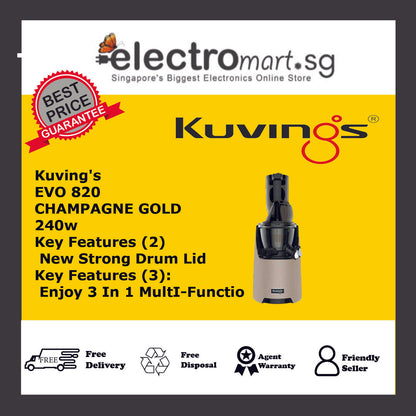 KUVINGS EVO820 CHAMPAGNE GOLD SLOW JUICER (240W)