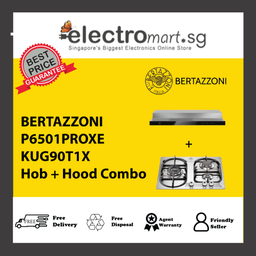 BERTAZZONI P6501PROXE KUG90T1X Hob + Hood Combo