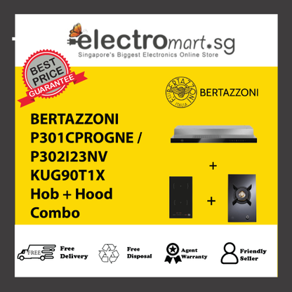BERTAZZONI P301CPROGNE / P302I23NV KUG90T1X Hob + Hood Combo