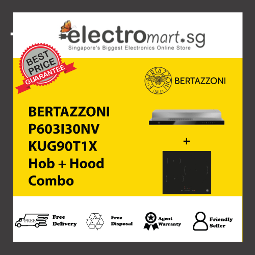 BERTAZZONI P603I30NV KUG90T1X Hob + Hood Combo