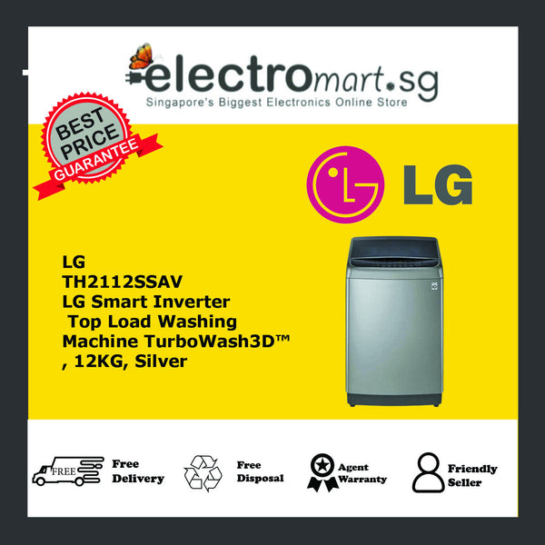 LG TH2112SSAV Smart Inverter Top Load Washing Machine TurboWash3D™ 12KG