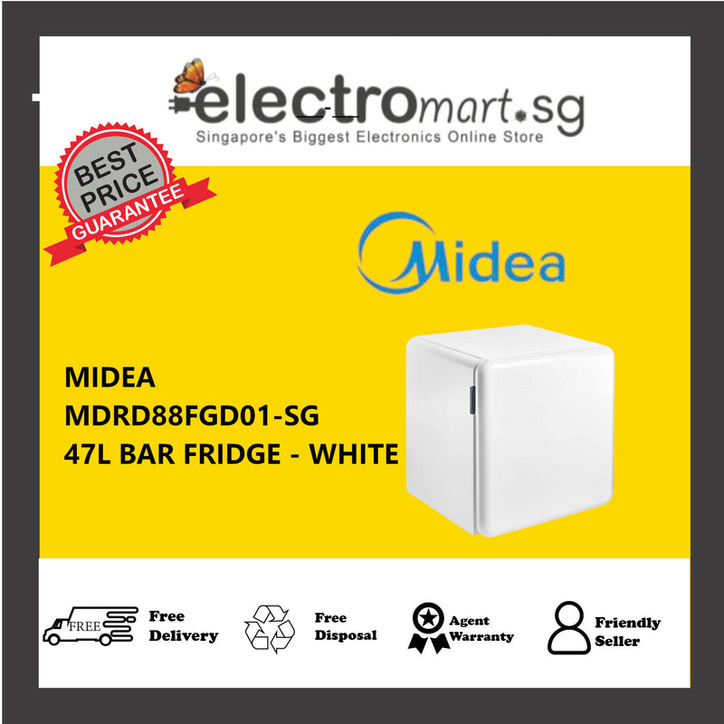 MIDEA MDRD88FGD01-SG  47L BAR FRIDGE - WHITE