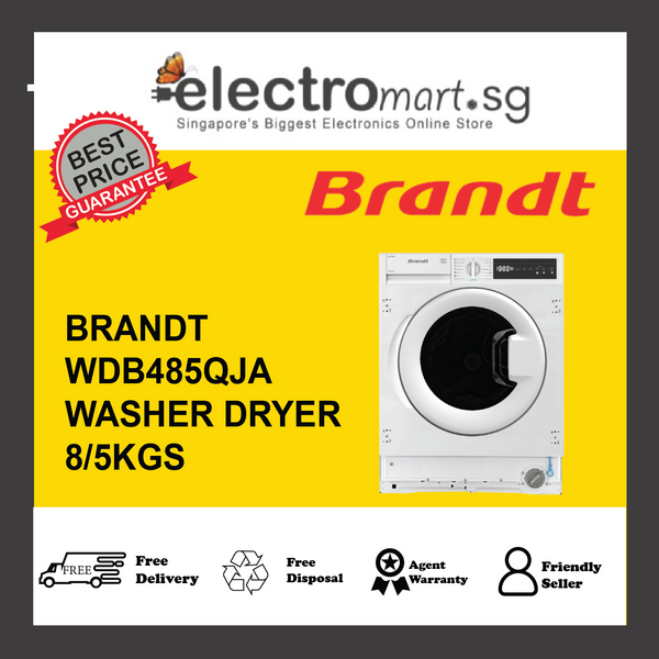 BRANDT WDB485QJA WASHER/DRYER-8/5KG