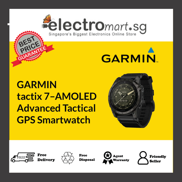 GARMIN tactix 7–AMOLED Advanced Tactical GPS Smartwatch