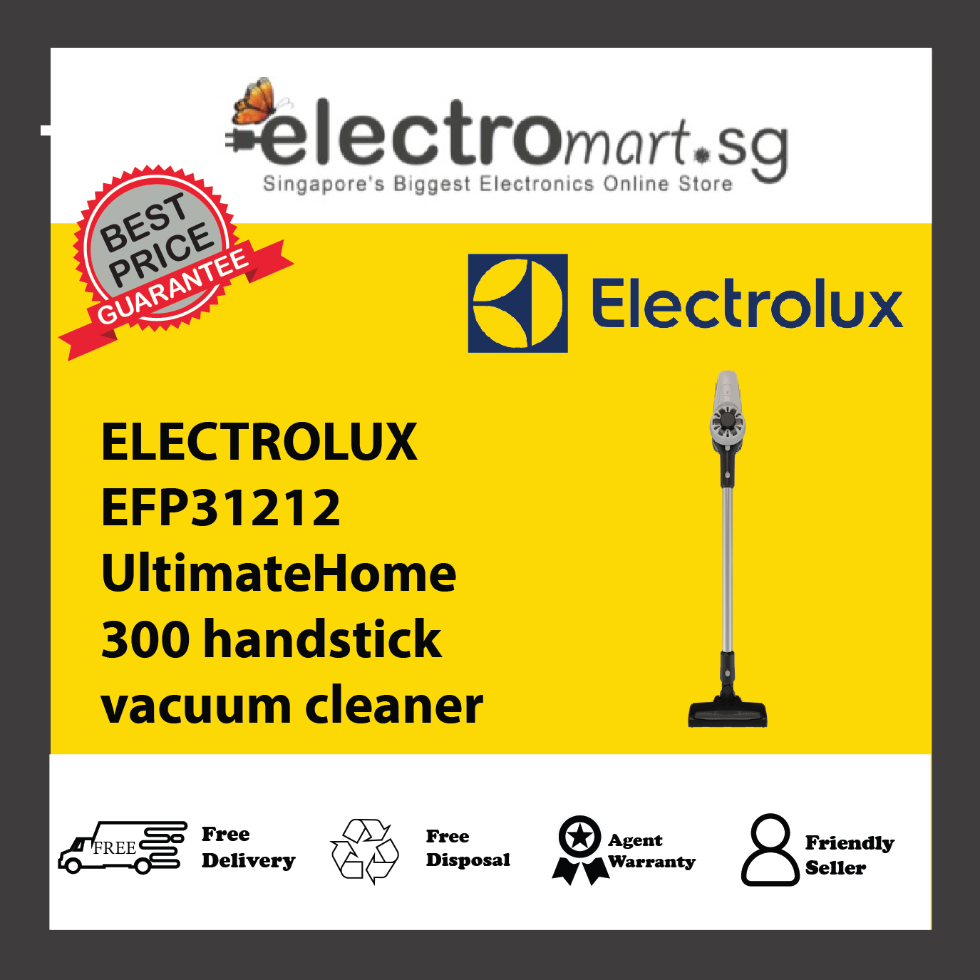 ELECTROLUX EFP31212 UltimateHome  300 handstick  vacuum cleaner