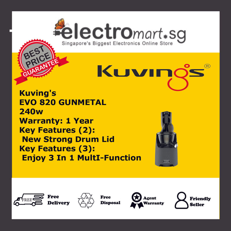 KUVINGS EVO820 GUNMETAL SLOW JUICER (240W)