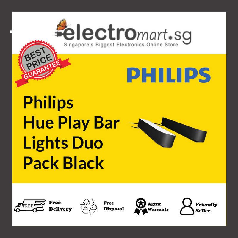 Philips Hue Play Bar Lights Duo Pack Black