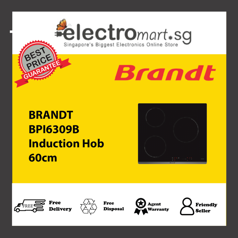 BRANDT BPI6309B Induction Hob 60cm