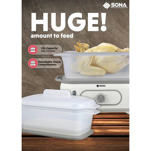SONA SSR 3164 Electric Steamer 20L