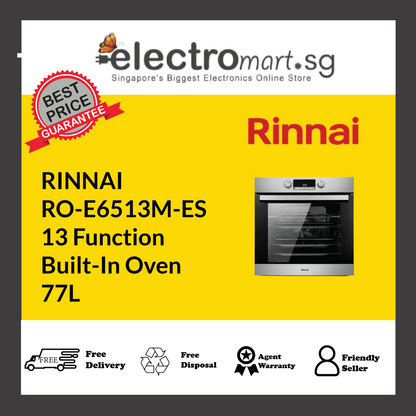 RINNAI RO-E6513M-ES 13 Function Built-In Oven 77L