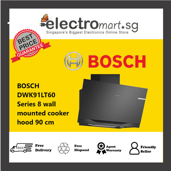 BOSCH DWK91LT60 Series 8 wall mounted cooker hood 90 cm