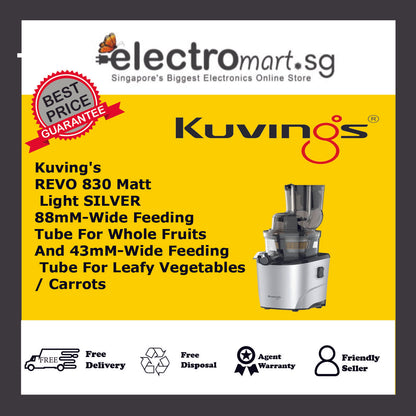 KUVINGS REVO 830 SILVER WHOLE SLOW JUICER REVO 830 SILVER