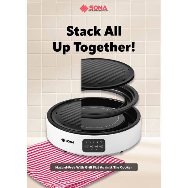SONA SIC 3318 2-in-1 Infrared Ceramic Cooker Grill