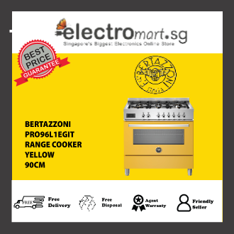 Bertazzoni PRO96L1EGIT Professional 90cm Freestanding Range Cooker - Yellow