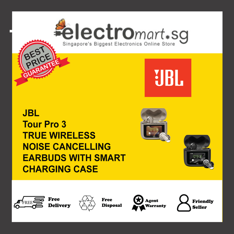 JBL Tour Pro 3 True Wireless Noise Cancelling Earbuds with Smart Charging Case, Legendary Pro Sound with Hybrid Dual-Drive
