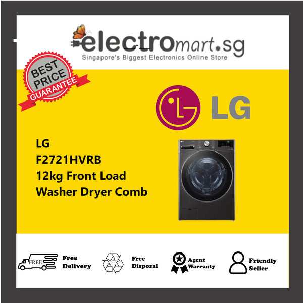 LG F2721HVRB 12kg Front Load Washer Dryer Combo