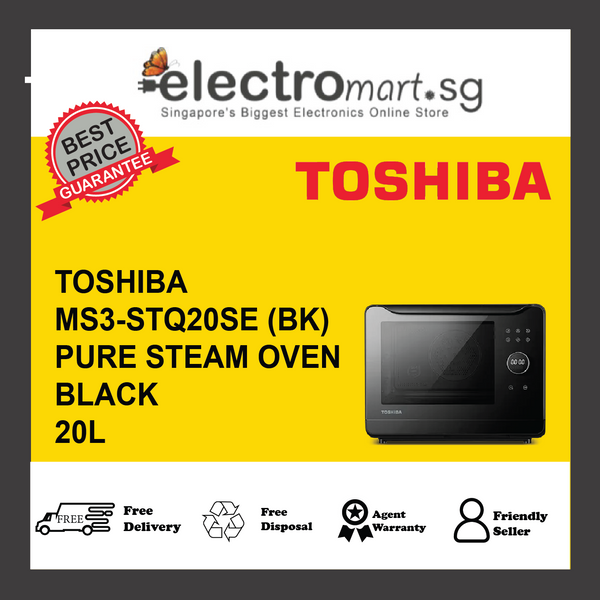 TOSHIBA MS3-STQ20SE (BK) Pure Steam Oven, 20L - Black