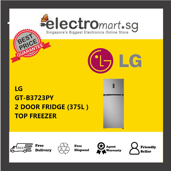 LG GT-B3723PY 2 DOOR FRIDGE (375L ) TOP FREEZER