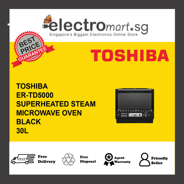 TOSHIBA ER-TD5000 30L Superheated Steam Microwave Oven - Black