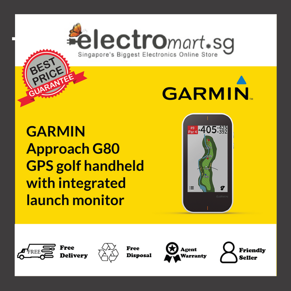 GARMIN Approach G80 GPS golf handheld with integrated launch monitor