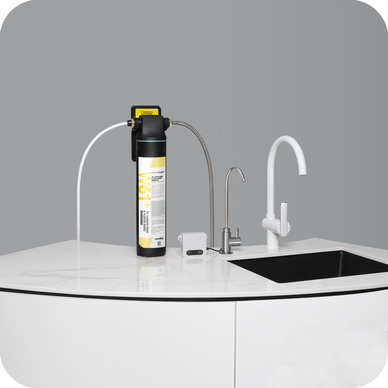 NOVITA W61 15” Under sink Filtration System  Hi-Flow