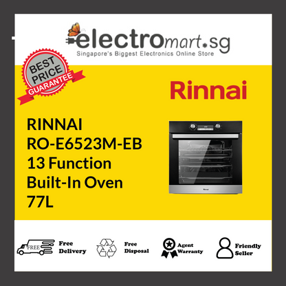 RINNAI RO-E6523M-EB 13 Function Built-In Oven 77L