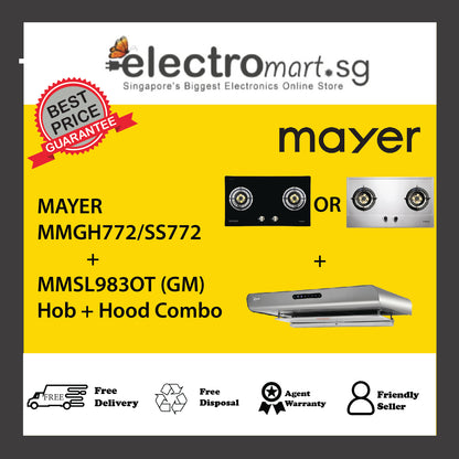 Mayer MMGH772/SS772 + MMSL983OT (GM) Hob + Hood Combo