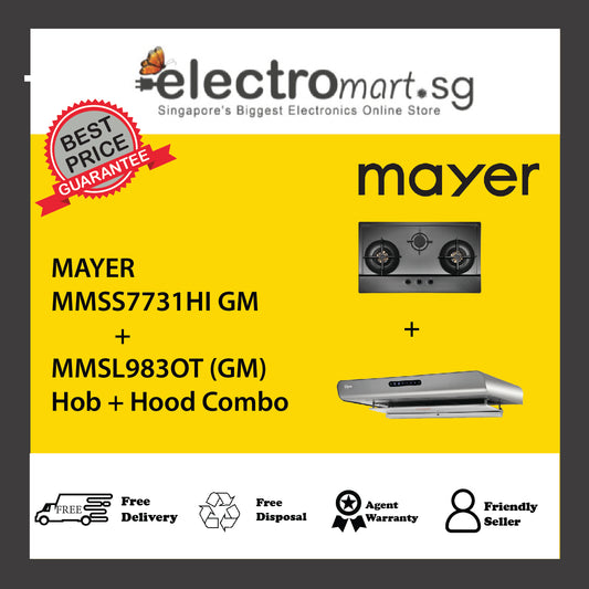 Mayer MMSS7731HI GM  + MMSL983OT (GM)  Hob + Hood Combo