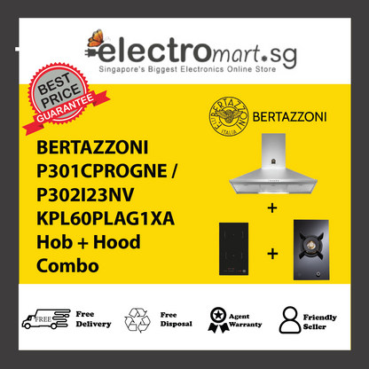 BERTAZZONI P301CPROGNE / P302I23NV KPL60PLAG1XA Hob + Hood Combo