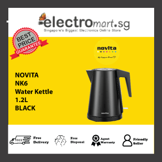 NOVITA NK6 Water Kettle 1.2L, BLACK