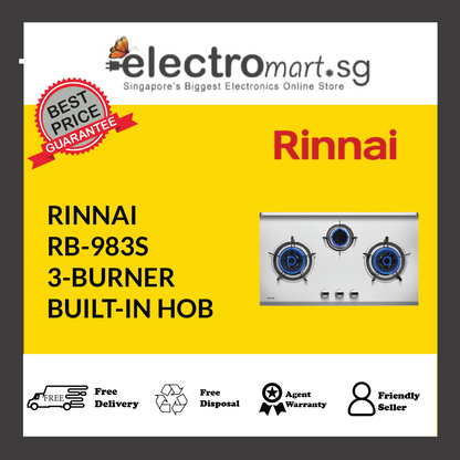 RINNAI RB-983S 3-BURNER BUILT-IN HOB