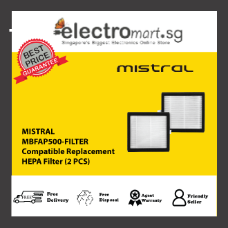 MISTRL MBFAP500 Compatible Replacement HEPA Filter (2 PCS)