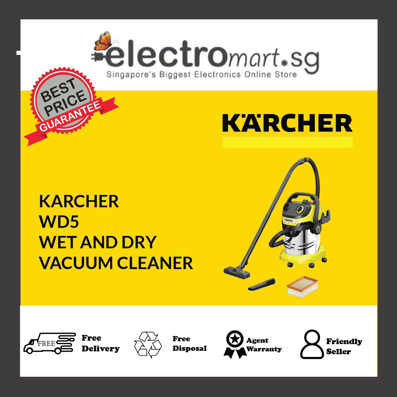 KARCHER WD 5 Wet and dry vacuum cleaner