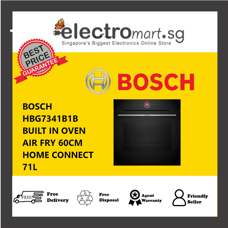 BOSCH HBG7341B1B  BUILT IN OVEN AIR FRY 60CM HOME CONNECT (71L)