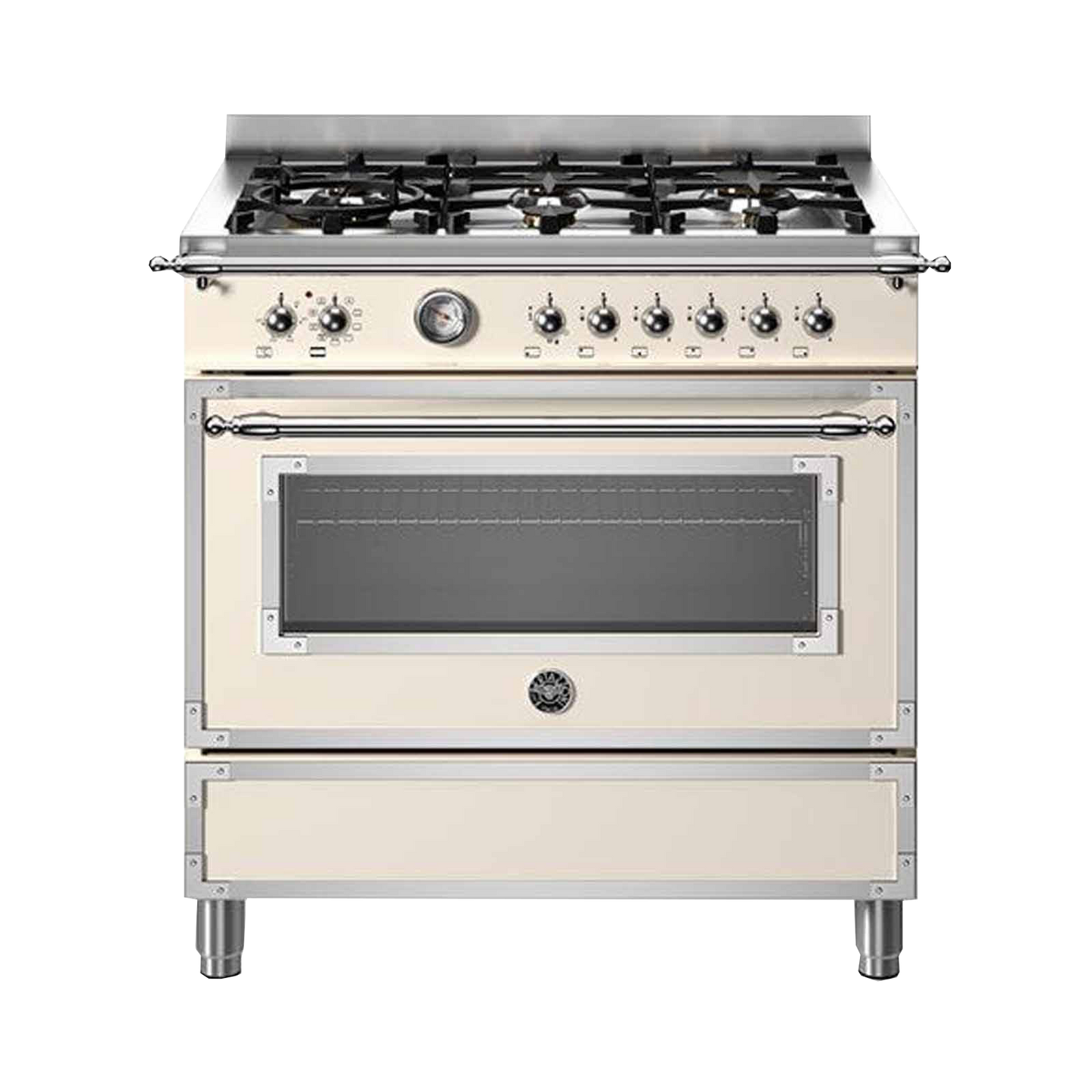 BERTAZZONI HER96L1EAVT 90CM 6-BURNER STANDING COOKER WITH ELECTRI OVEN HERITAGE SERIES HER96L1EAVT