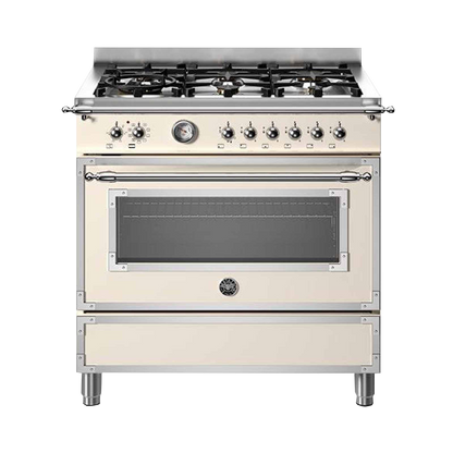 BERTAZZONI HER96L1EAVT 90CM 6-BURNER STANDING COOKER WITH ELECTRI OVEN HERITAGE SERIES HER96L1EAVT
