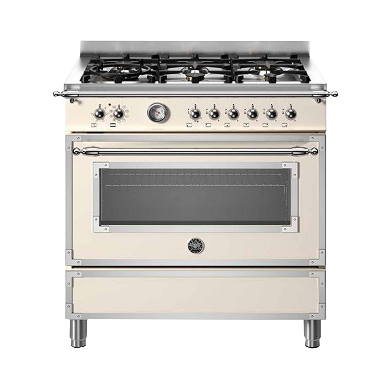 BERTAZZONI HER96L1EAVT 90CM 6-BURNER STANDING COOKER WITH ELECTRI OVEN HERITAGE SERIES HER96L1EAVT