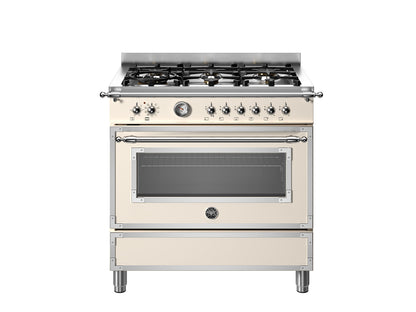 BERTAZZONI HER96L1EAVT 90CM 6-BURNER STANDING COOKER WITH ELECTRI OVEN HERITAGE SERIES HER96L1EAVT