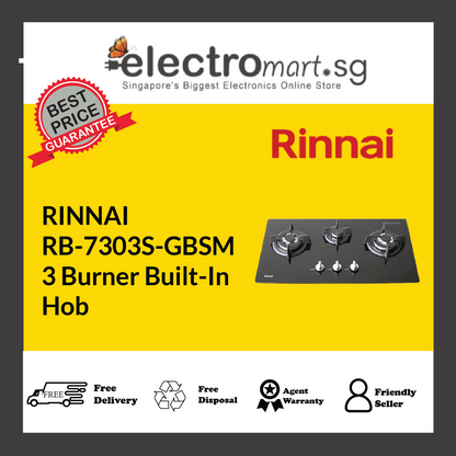 RINNAI RB-7303S-GBSM  3 Burner Built-In Hob