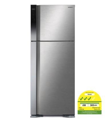 HITACHI R-V560P7MS-BSL 450L 2 Door Refrigerator - Brilliant Silver