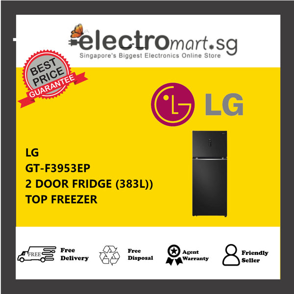 LG GT-F3953EP 2 DOOR FRIDGE (383L)) TOP FREEZER