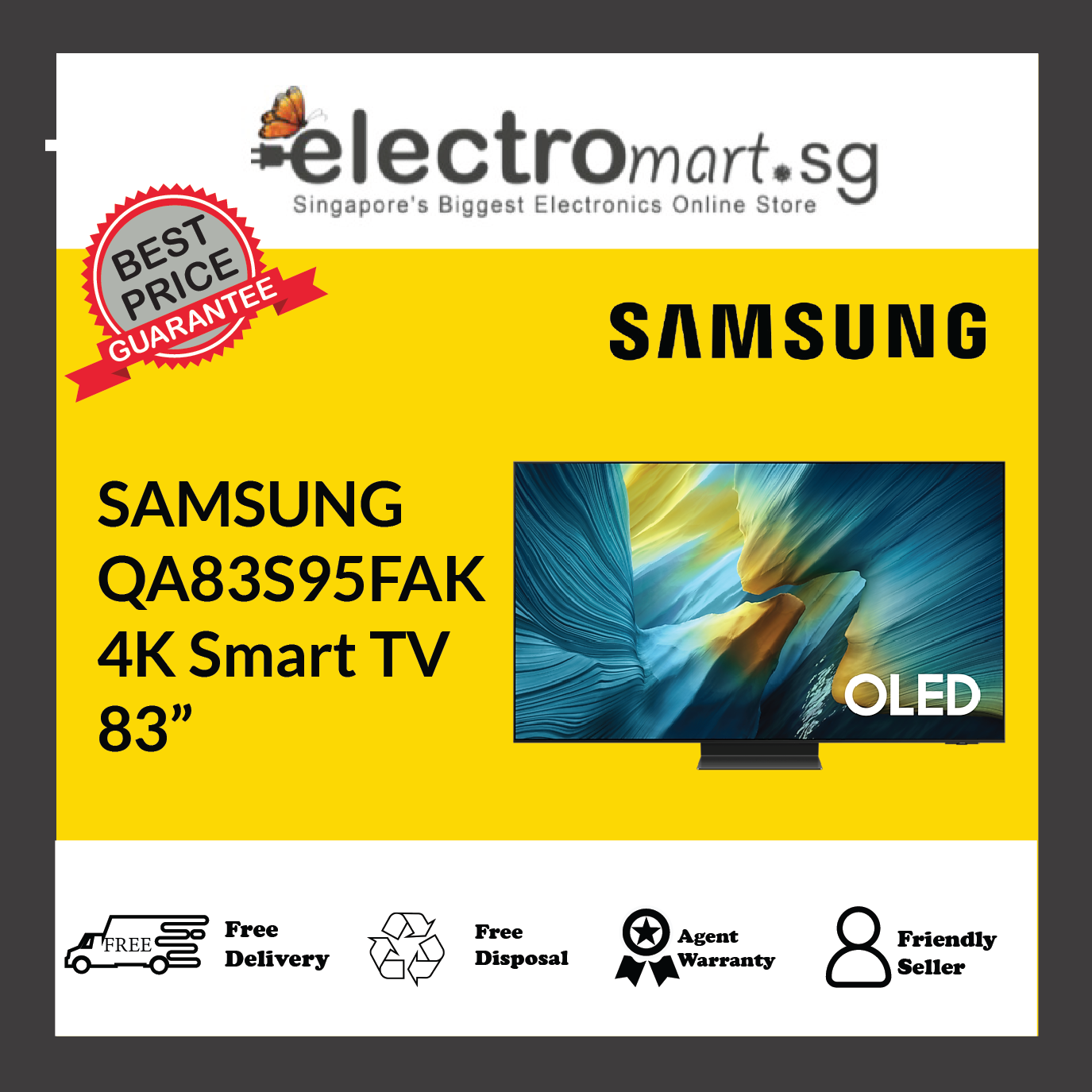 SAMSUNG QA83S95FAK 4K Smart TV 83”