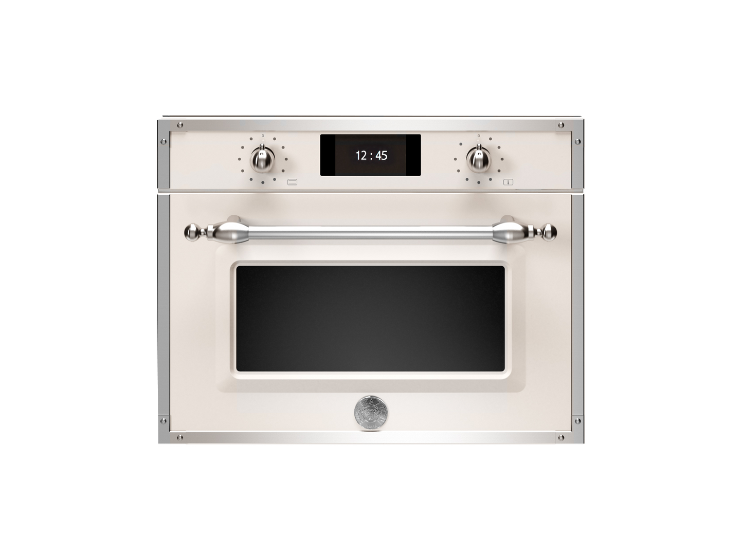 Bertazzoni Heritage Series F457HERMWTAX 38L Built-In Combi Microwave - Ivory / Chrome