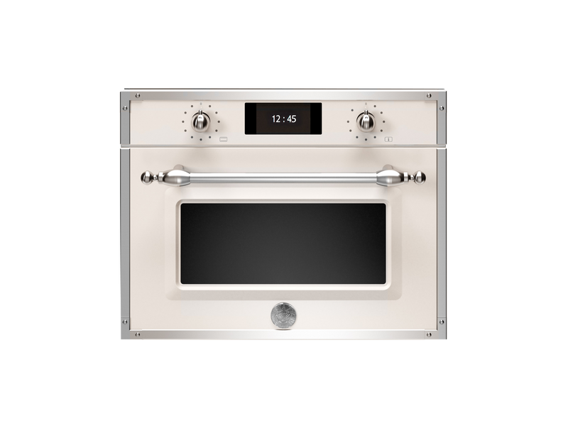 Bertazzoni Heritage Series F457HERMWTAX 38L Built-In Combi Microwave - Ivory / Chrome